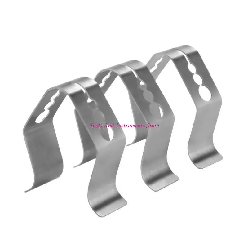 Stainless Steel Thermometer Clips for BBQ Cooking Thermometer Holder 3holes C7AC