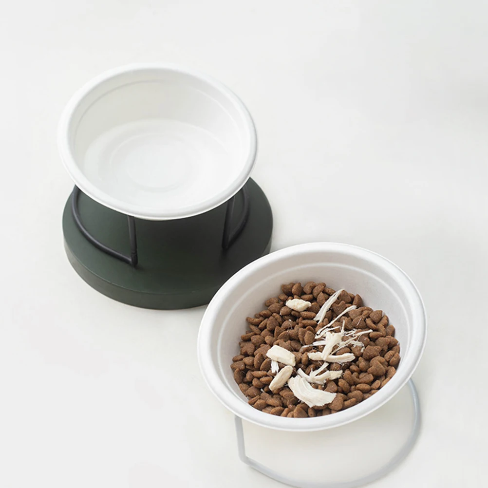 

20 Biodegradable Paper Bowls Cats Dogs Black St Disposable Feeding Bowls Large Capacity Smooth No Cleaning Needed Pet Supplies
