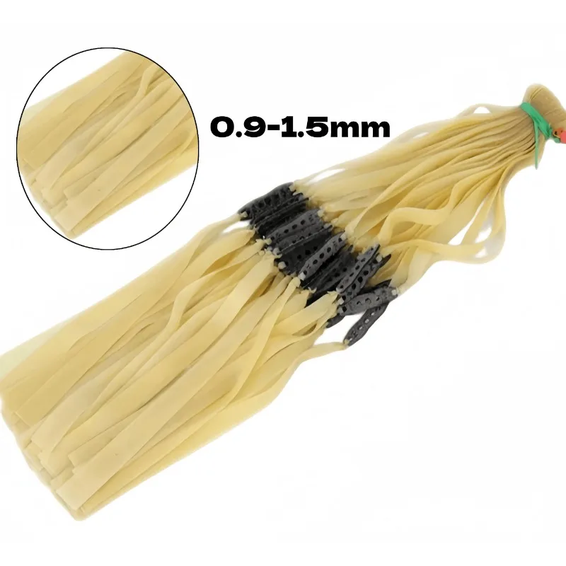 0.9-1.5mm Thick Flat Latex Slingshot Bands High Stretch High Rebound Replacement Parts for Outdoor Shooting Practice