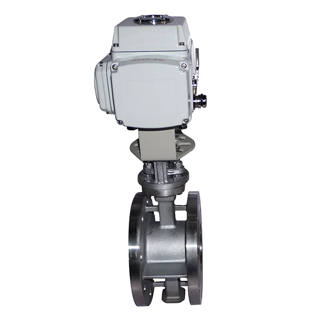 DN50-DN600 الحجم الاسمي صمام الفراشة المهنية المياه الكهربائية تشغيل شفة الصلب ختم صمام الفراشة