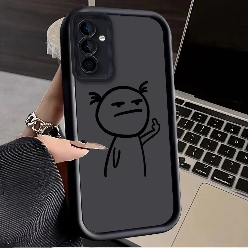 Stickman Phone Case for Samsung Galaxy S25 S24 S23 FE S22 S21 Ultra Plus S20 A55 A54 A51 4G A73 5G A72 A71 4G A70 A52 A52S Cover