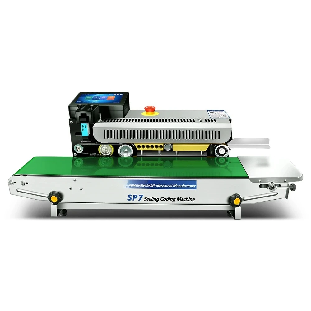

Continuous Plastic Bag Band Sealer with Expiry Date Coding Printer Sealing Machine with Inkjet Printer