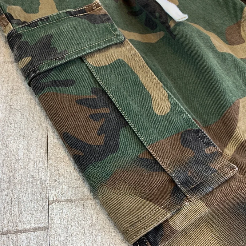 

Ameikaji Heavyweight Haome Trendy Camouflage Work Pants Men's Spring Autumn Loose Straight American Casual Pants