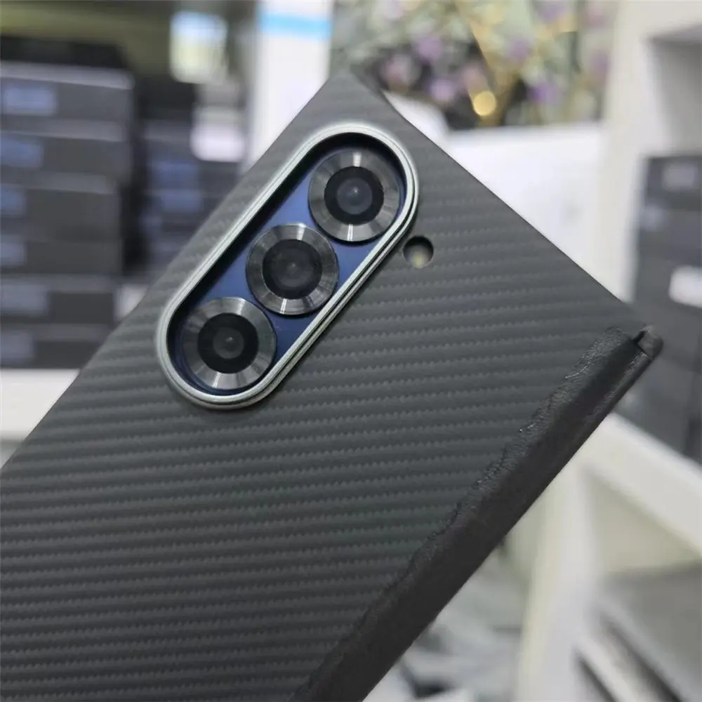 เคสคาร์บอนไฟเบอร์อะรามิดระดับพรีเมียมแม่เหล็กสําหรับ Samsung Galaxy Z Fold7 บานพับฝาหลังป้องกัน