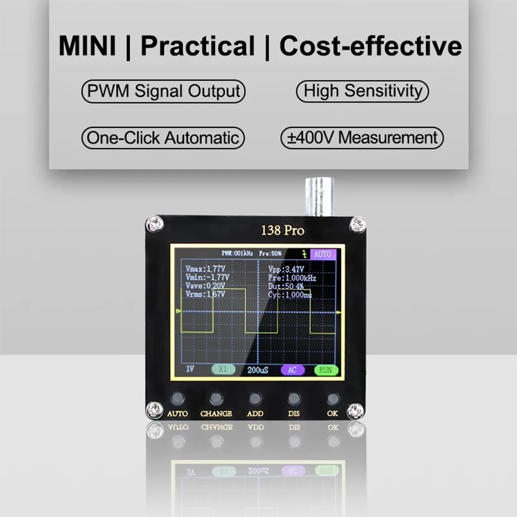 Rechargeable Handheld 3 Trigger Modes Digital Oscilloscope 2 5Msa S Sampling Ratio 200Khz Analog Bandwidth Oscilloscopes  Basic