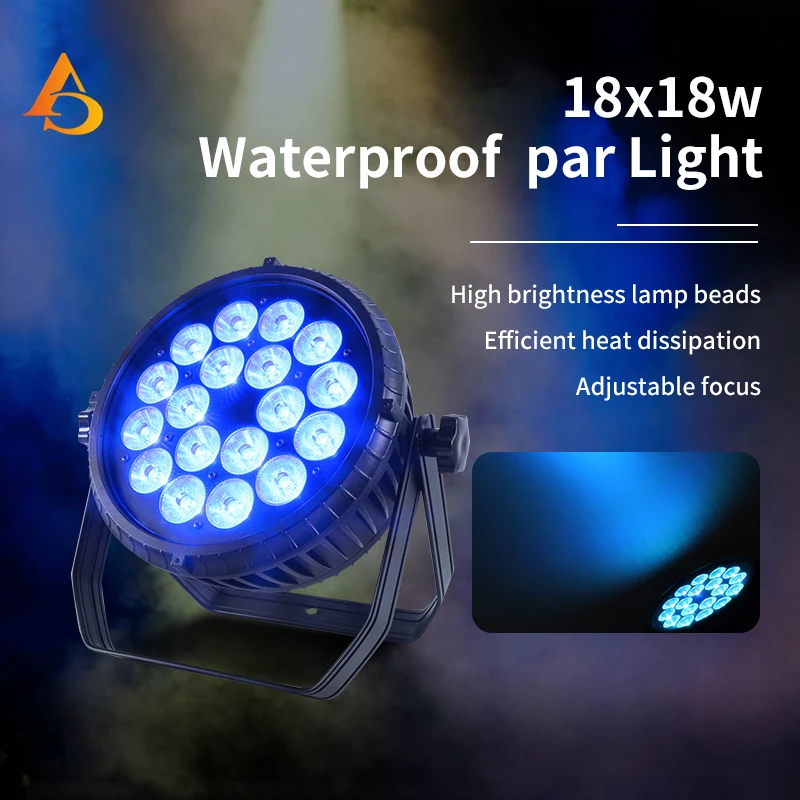 4-10pcs/18x12W/8x18W RGBWA UV 6 in 1 LED Outdoor Waterproof Pap Light DMX Control Stage Light Professional DJ Disco Equipment