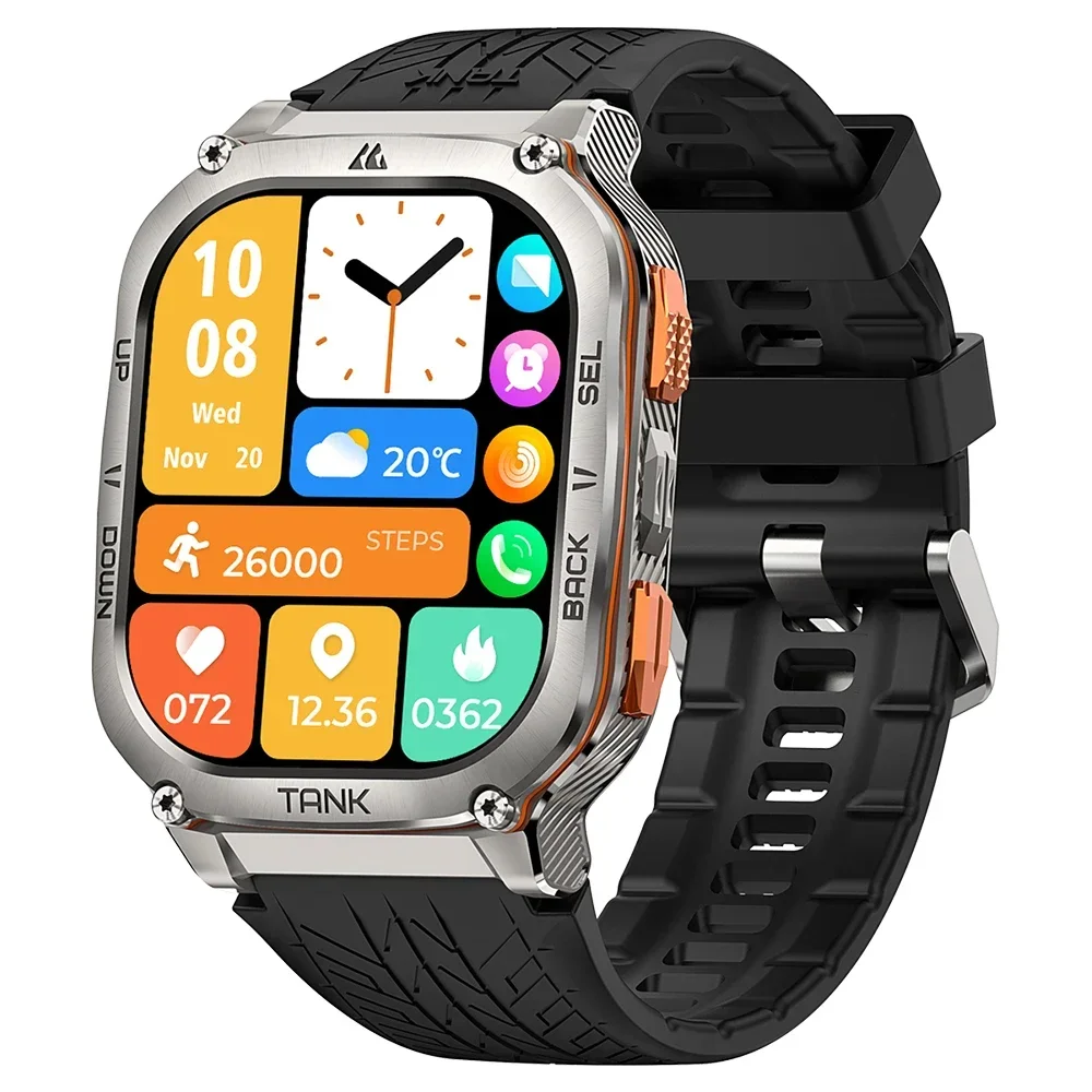 Durable and Sturdy Smart Watch with 480mAh Long Battery and 50m Underwater Swimming Waterproof, GPS Style