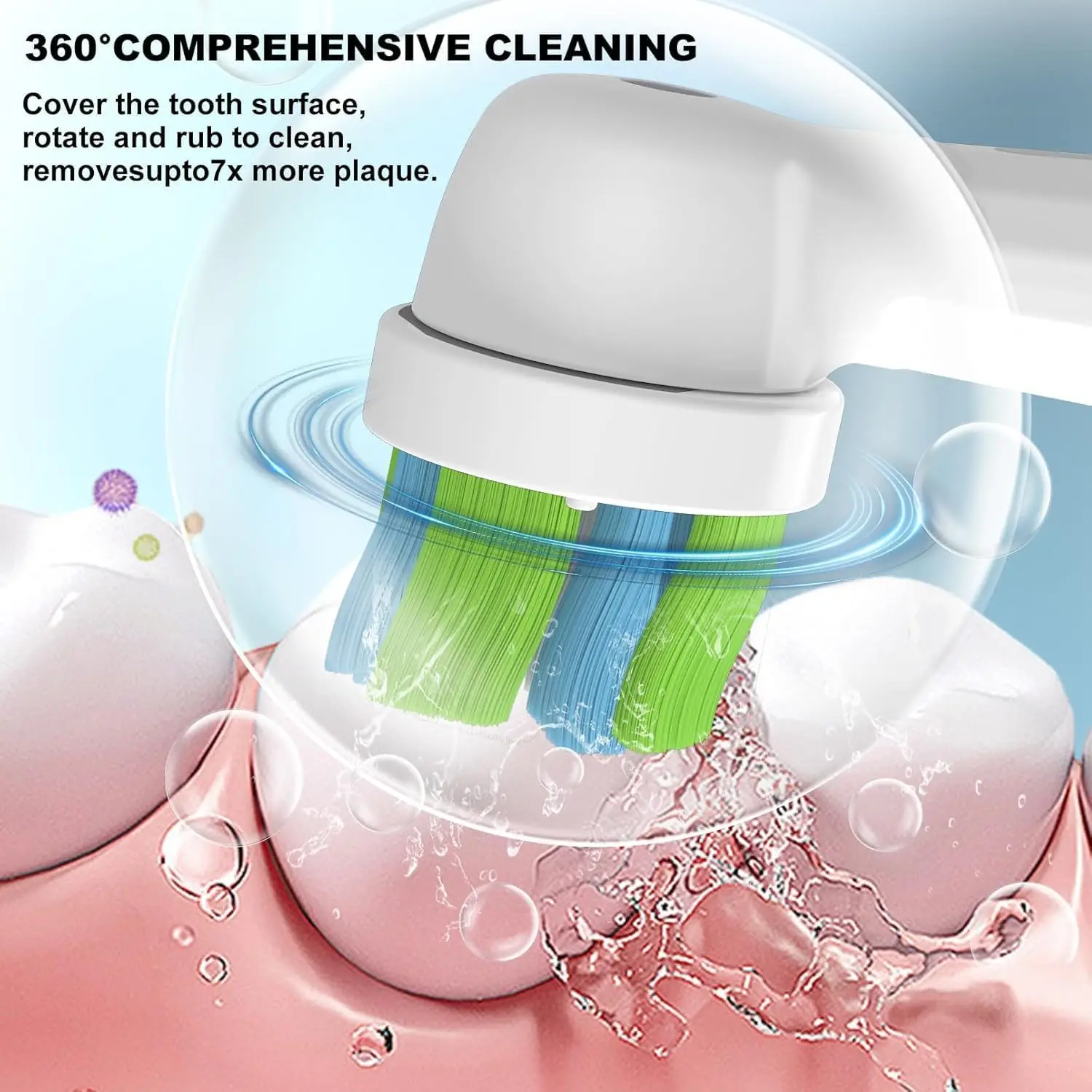 4 قطعة رؤوس فرشاة الأسنان الكهربائية بشعيرات دوبونت تبييض الأسنان/تنظيف يومي/تنظيف دقيق/وظيفة العناية بالأسنان الناعمة للفم B