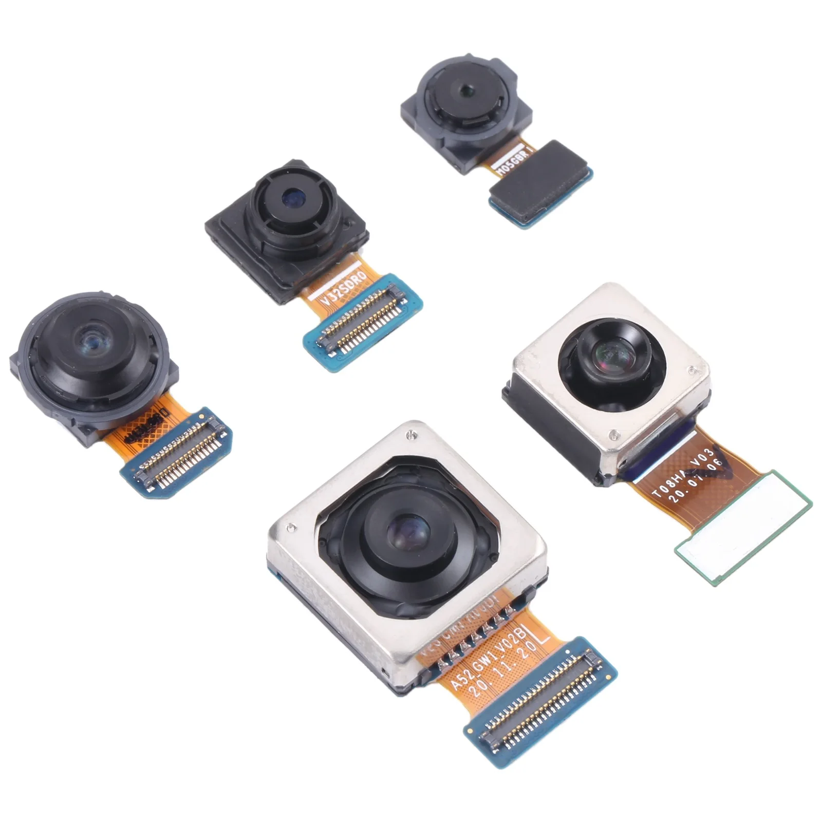 Camera Set For Samsung Galaxy A72 SM-A725 Telephoto + Macro + Wide + Main Camera + Front Camera