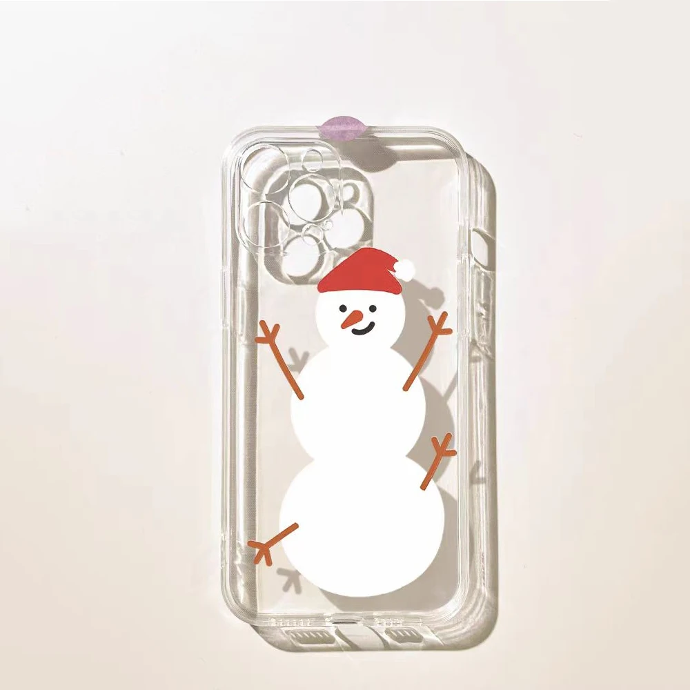 Case For Xiaomi Mi 11 Lite 5G 14 13T 13 12T 12 11T Christmas Tree Santa Claus Clear Cover For Poco F6 F5 X6 X5 X3 M6 Pro F3 Case