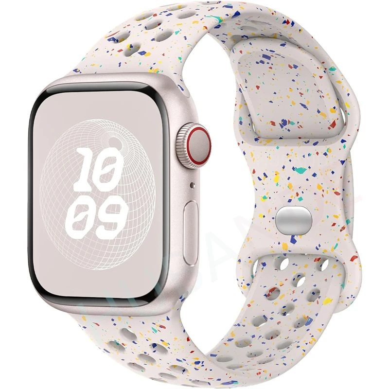 Armband für Apple Watch Band 44mm 49mm 45mm 40mm 41mm 38mm 42mm Correa Atmungsaktives Sportarmband iWatch Serie 8 SE 7 6 5 9 Ultra