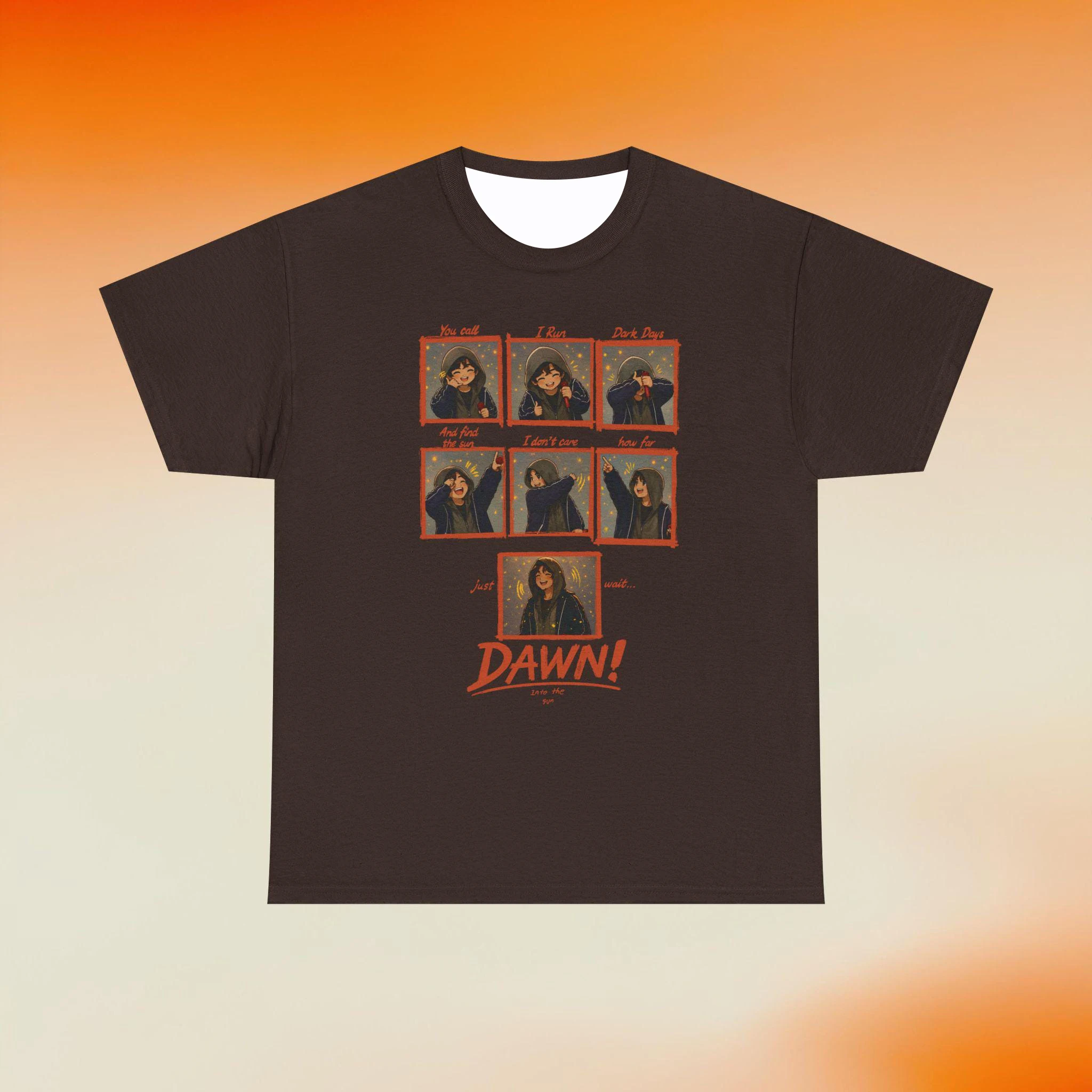 Koreanische Popkultur-inspirierte Sun Graphic Tee Fan-T-Shirts, einzigartiges Geschenk für K-Pop-Fans, lässiges Streetwear-T-Shirt – Detail 7