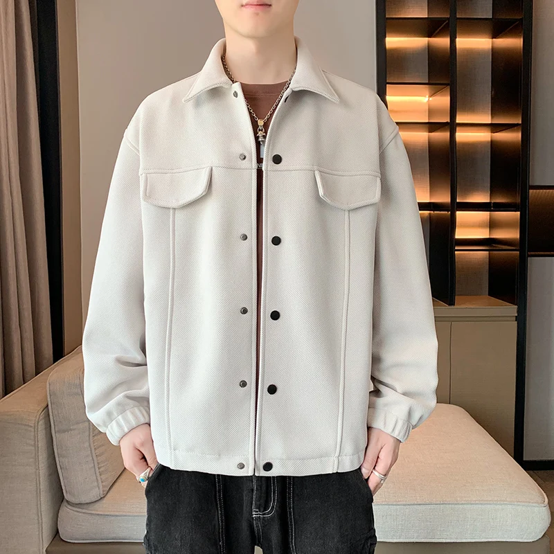 2026 Autumn Men's Fashion Casual Collar Trendy Brand Multi-Purpose Couple's Jacket Coat