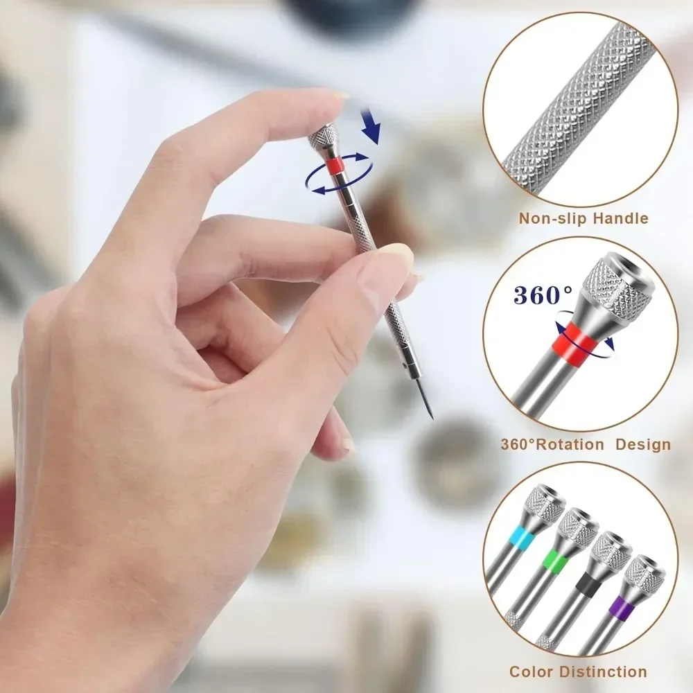 13Pcs Watch Screwdriver Set, Watchmakers Screwdrivers Precision Screwdriver Set for Watch Eyeglasses Clocks Jewelry Repair