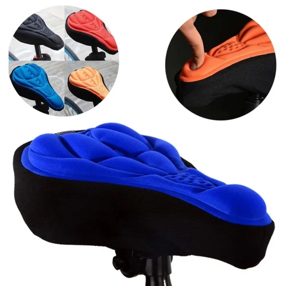 Soft 3D Padded Cycling Bicycle Bike Saddle Seat Cover Cushion Sponge Foam Comfortable Saddles Mat Bicycle Accessory