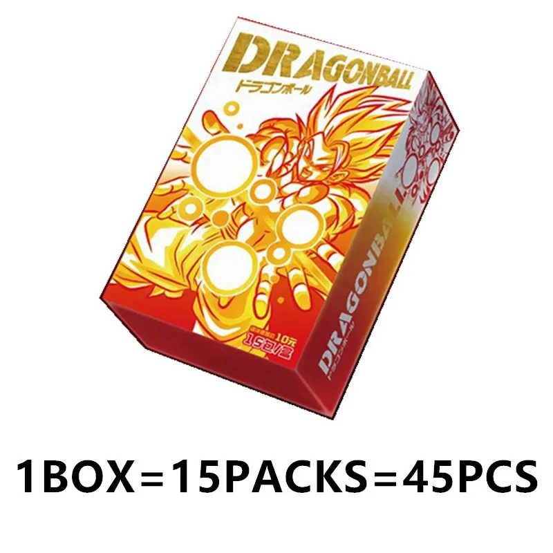 Dragon Ball Z Cartões brilhantes para crianças, Filho Goku, Saiyajin, Vegeta, Anime Battle Booster Box, Coleção do jogo, Toy Card Gift, 2024