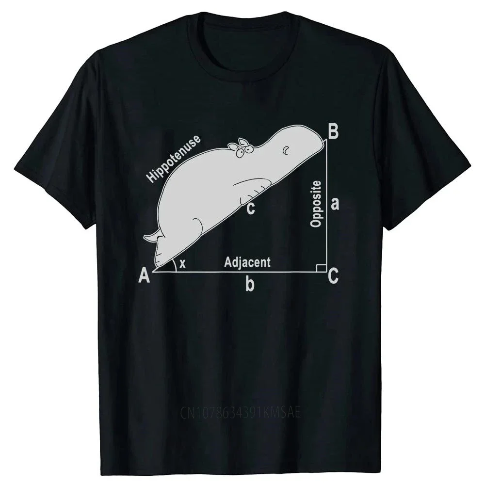 Hippo Math Analytical Funny Sarcasm Humor Teacher T Shirts Graphic Cotton Streetwear Short Sleeve Birthday Gifts Summer T-shirt