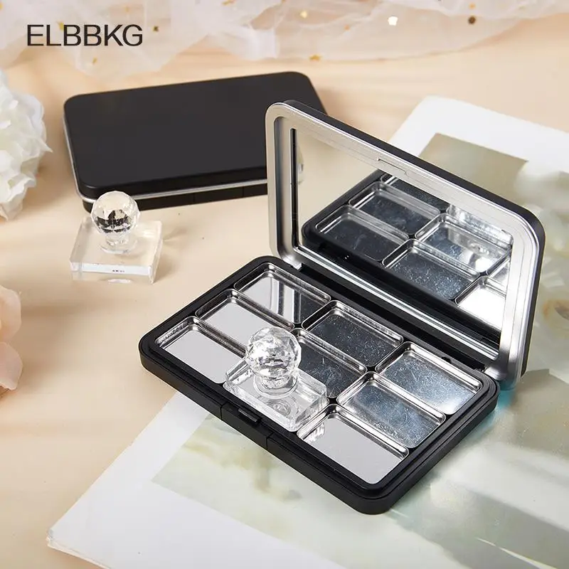 Magnet Empty Eyeshadow Palette Eye Makeup Storage Dish With Mirror For Women Girls Makeup Beginners DIY Eye Shadow Box Tool