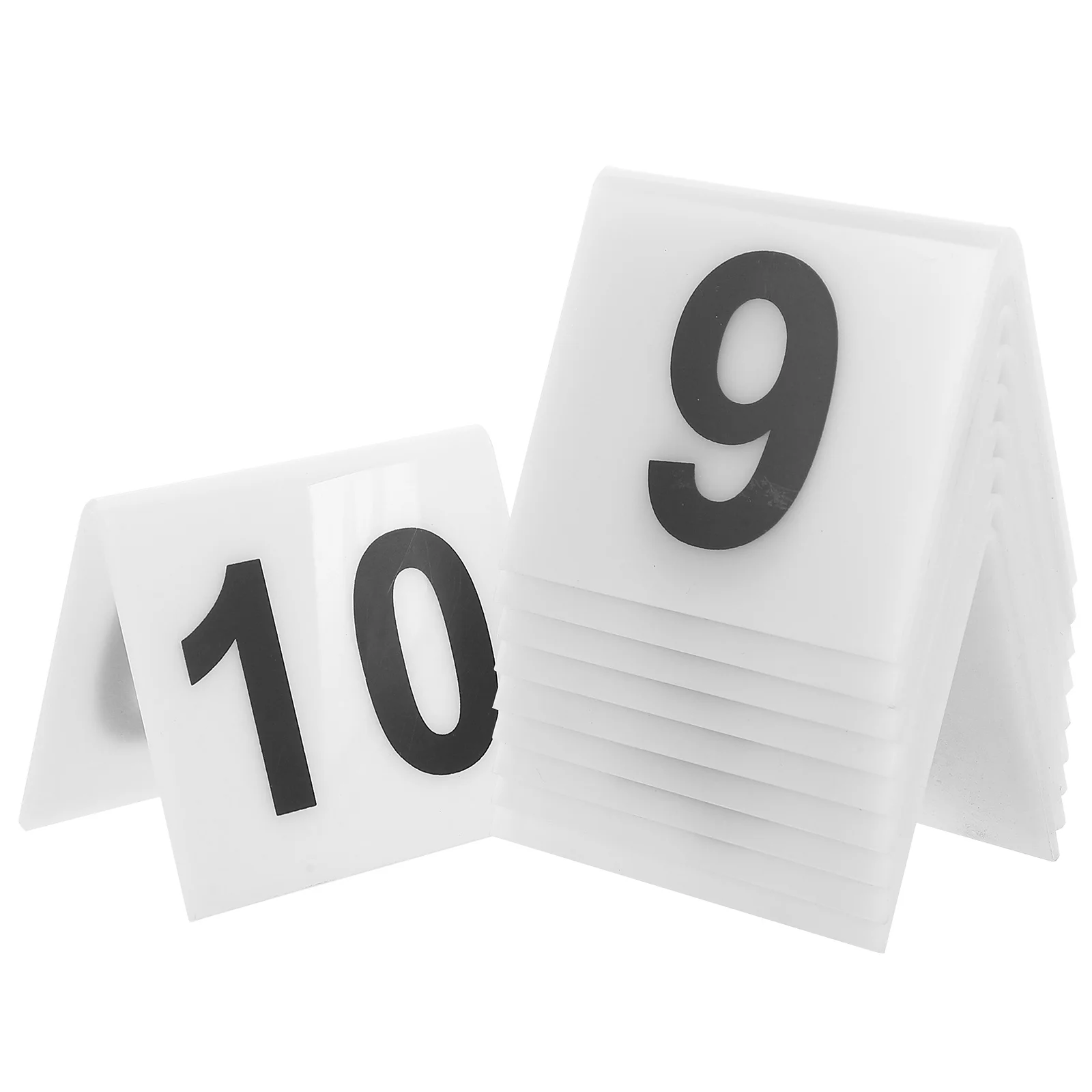 

10Pcs Multi Function Acrylic Table Numbers Chic Design Compact Signage Game Supplies Table Number Signs Scene Markers