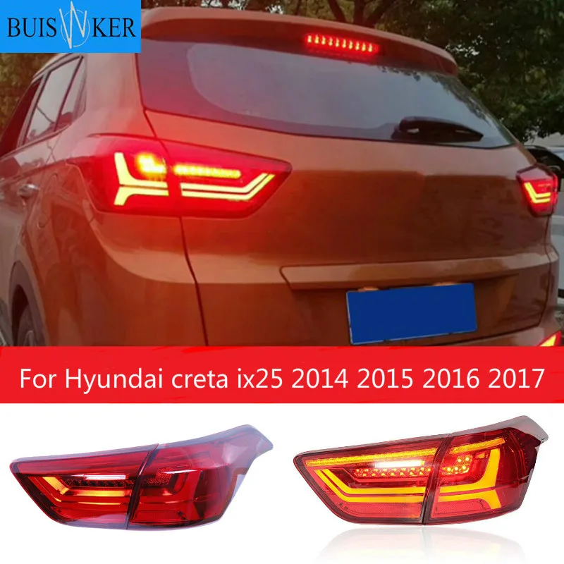 

2 шт. для Hyundai creta ix25 2014 2015 2016 светодиодный ные ДХО задний бампер задний фонарь Противотуманные фары предупреждающий для автомобильного стайлинга