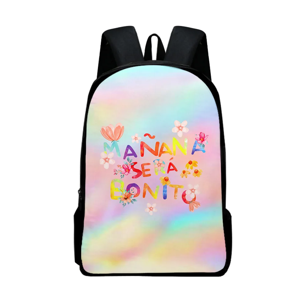 Classic Popular Manana Sera BonitoI Notebook Backpacks pupil School Bags 3D Print Oxford Waterproof Boys/Girls Laptop Backpacks