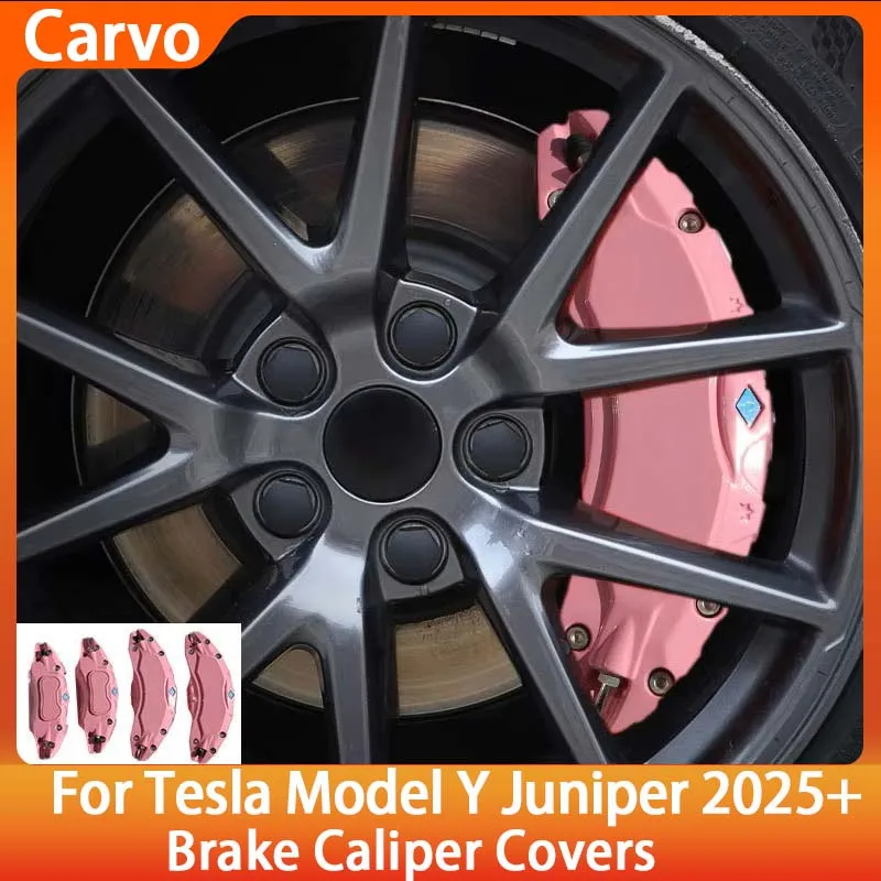 

For Tesla Model Y Juniper 2025 2026 4PCS Aluminum Alloy Caliper Covers Durable Exterior Modification Accessories