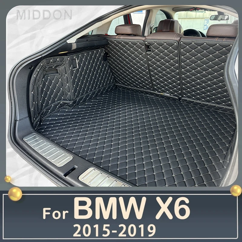 Für BMW X6 F16 2015-2019 2018 2017 2016 Kofferraum matte Cargo Liner Teppich Innen zubehör Abdeckung