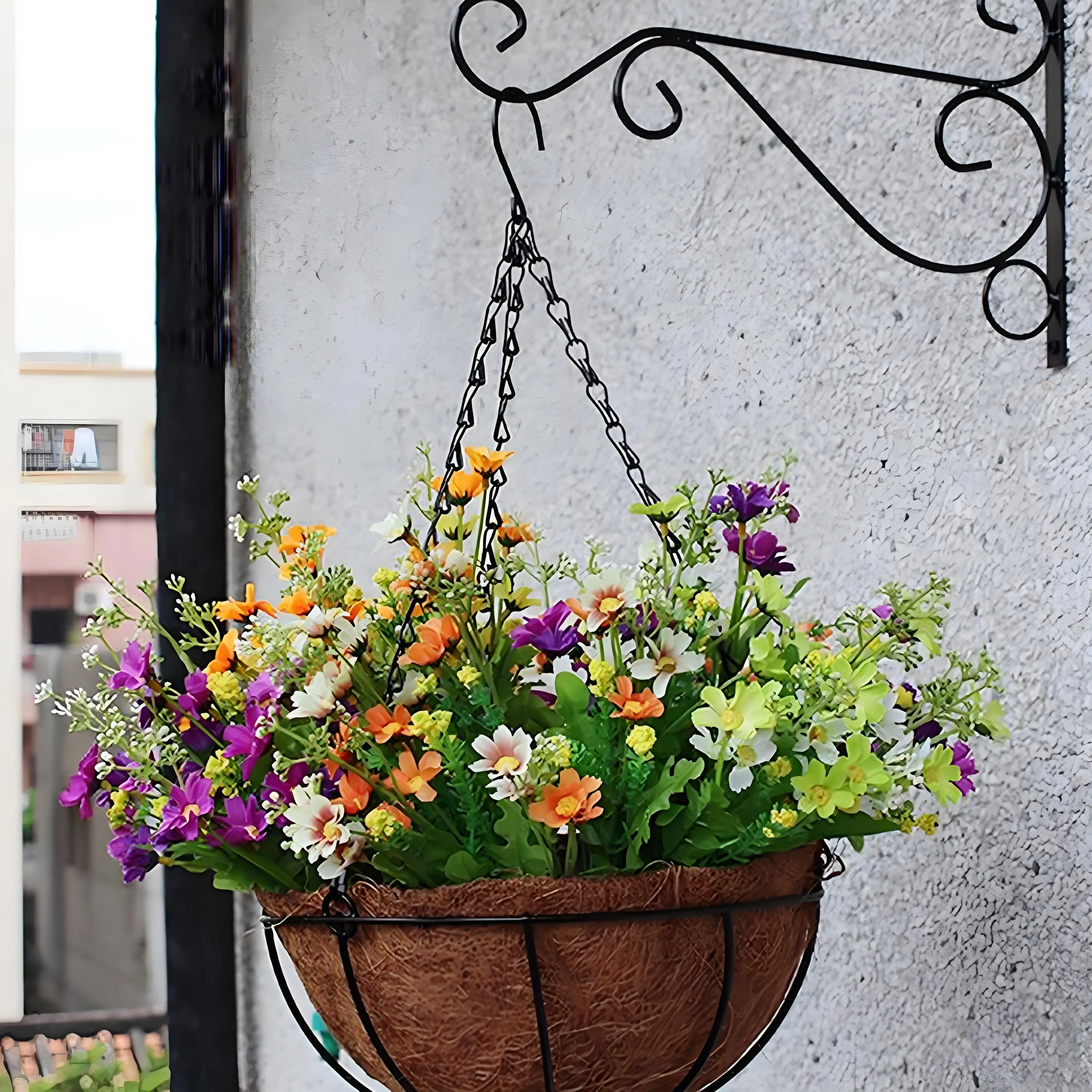 40cm Hanging Basket Chain With 3 Hooks Bonsai Hydroponic Plants Plant Grow Basin Home Garden Decor Flower Plant Pot Hanger Chain