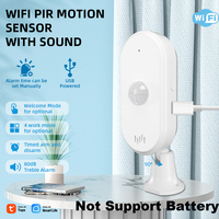 ONENUO Tuya WiFi PIR Motion Sensor Human Body Detect Sensor Smart Life 80dB Sound Infrared PIR Sensor Timing Arm/Disarm Function