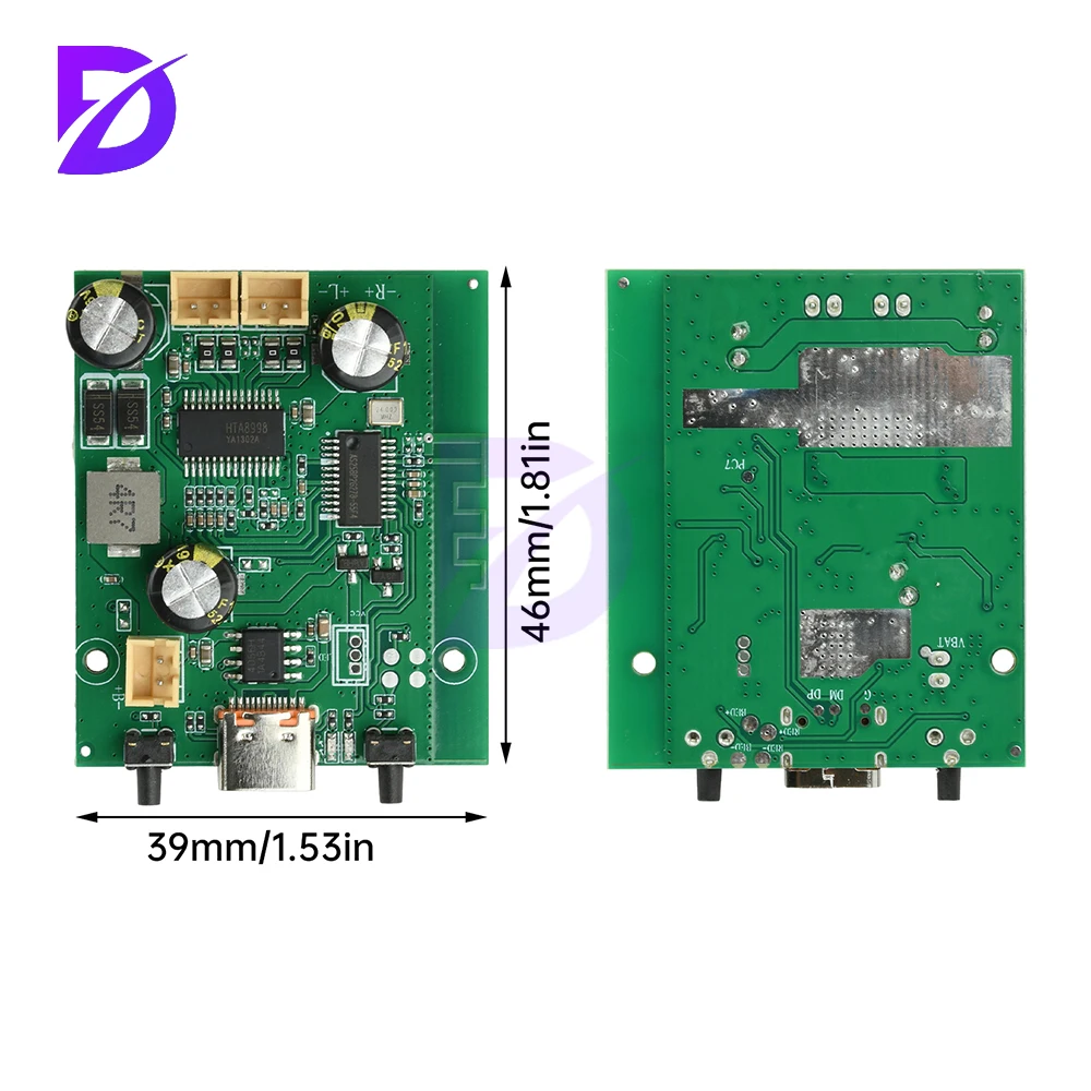 DC5V/3.7V バッテリー駆動 TWS ステレオ BT アンプボード 2 * 10W デュアルチャンネル 調整可能で充電可能