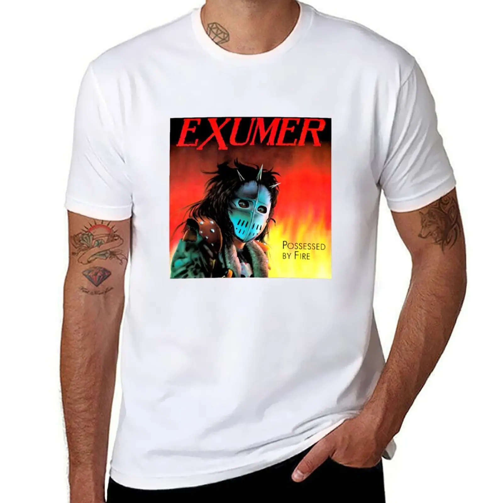 

possessed by fire Exumer T-Shirt graphic t shirts for man man t shirt heavy cotton T-Shirt