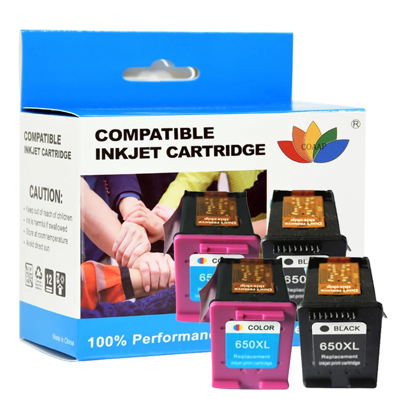 COAAP 650XL خرطوشة حبر بديلة للطابعة HP 650 HP650 XL المتوافقة مع Deskjet 1015 1515 2515 2645 3510 3515 4518 4645