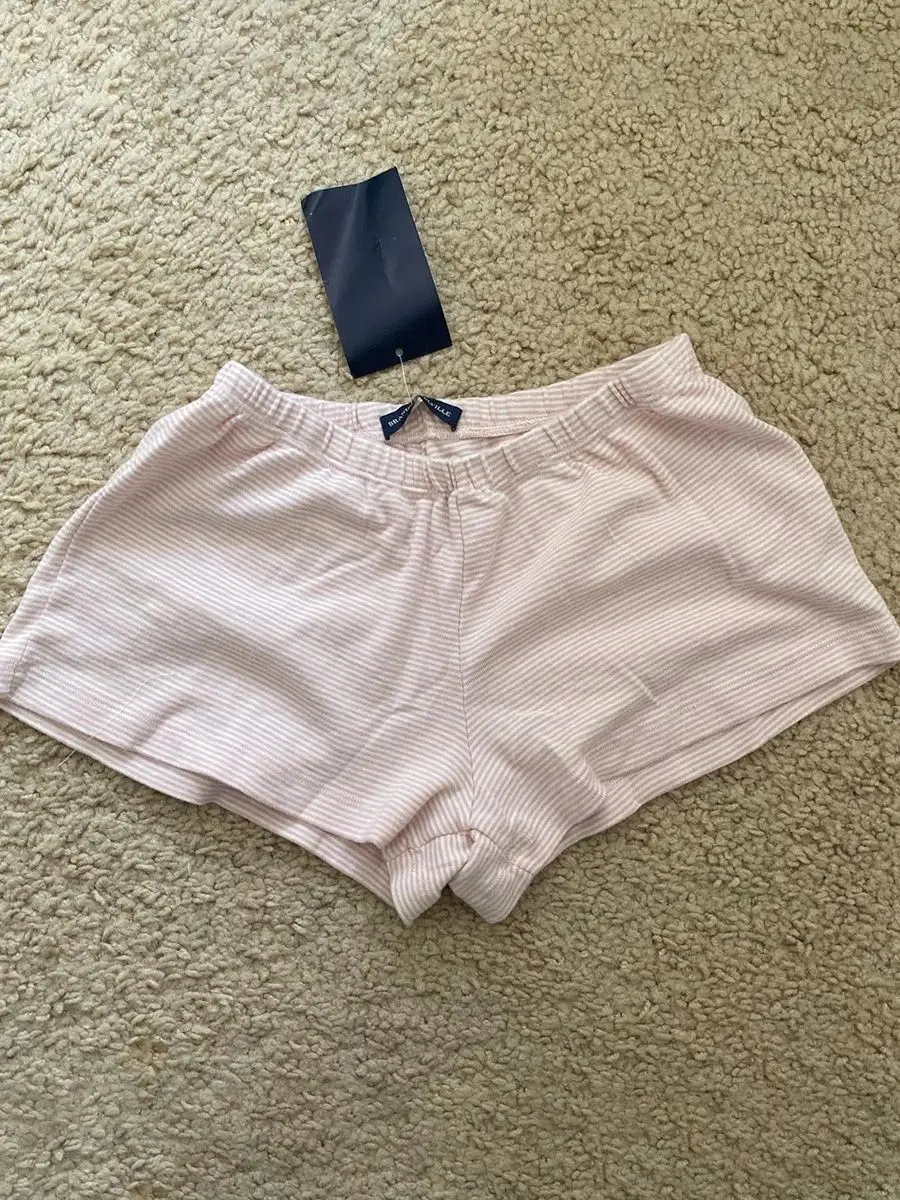 Pink Striped T-shirt Shorts 2 Pieces Set Women Slim O-neck Tees with Elastic Straight Short Pant Cotton Sweet Pajama Sets Y2k