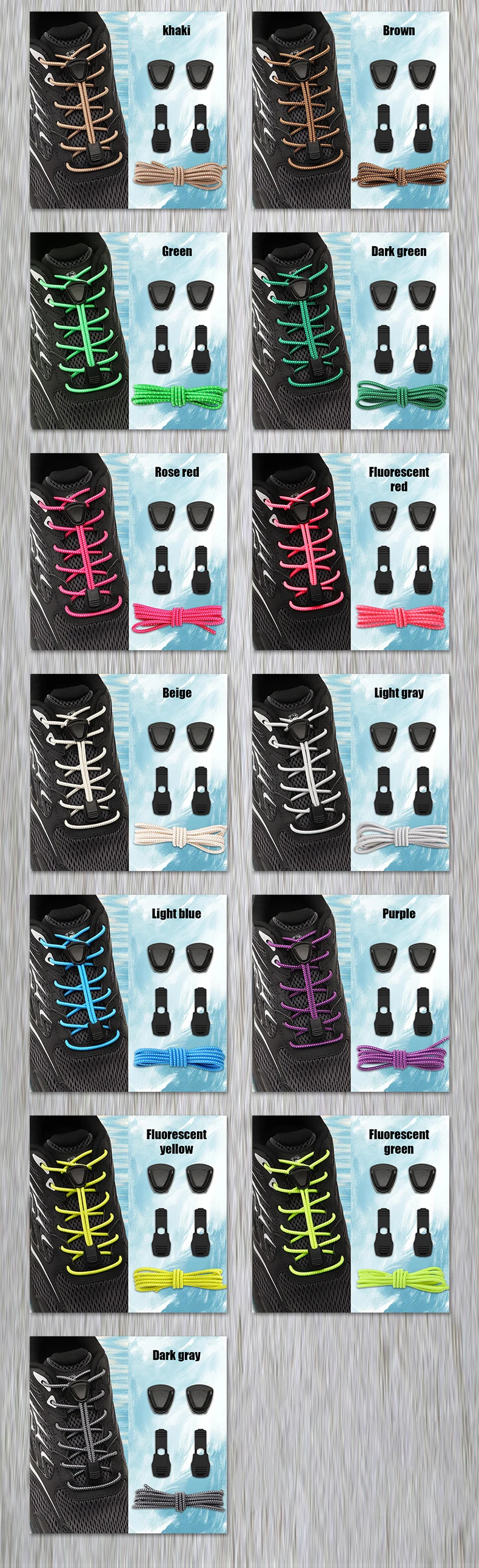Elastische Schnürsenkel ohne Binden mit Schnellverschluss, automatisch, für Wander- und Laufschuhe – Ersatzteil für Outdoor-Schuhe. – Detail 10