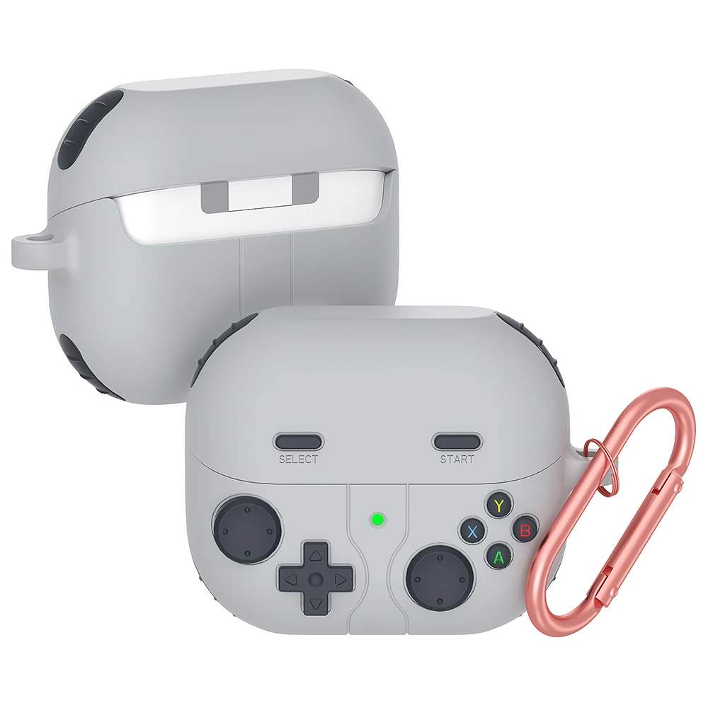 Custodia per auricolari antiurto per console di gioco simpatico cartone animato per Samsung Galaxy Buds 3 Pro Buds3 3Pro Custodia morbida Shell Coque Bag Grigio Rosa