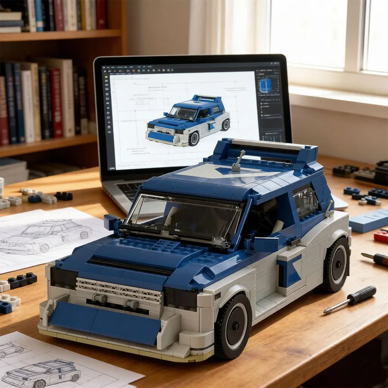

New 1:18 Sports Car Racing Assembly Model, 1150 Building Blocks MOC-213005, Building Toys for Adults, Gift