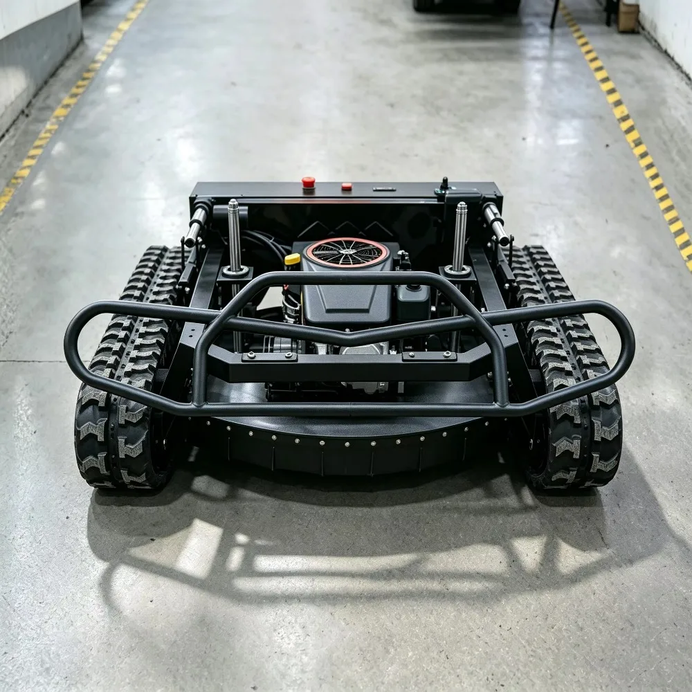 All -Terrain Crawler Mower 9 Four Stroke Lawn Mower with Remote Control Heavy Duty for Wide Path Cutting
