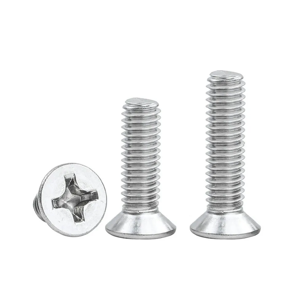 

M3 M4 M5 M6 M8 YB819 A4 316 Stainless Steel Cross Phillips Flat Countersunk Head Screws Bolts Length=6-60mm