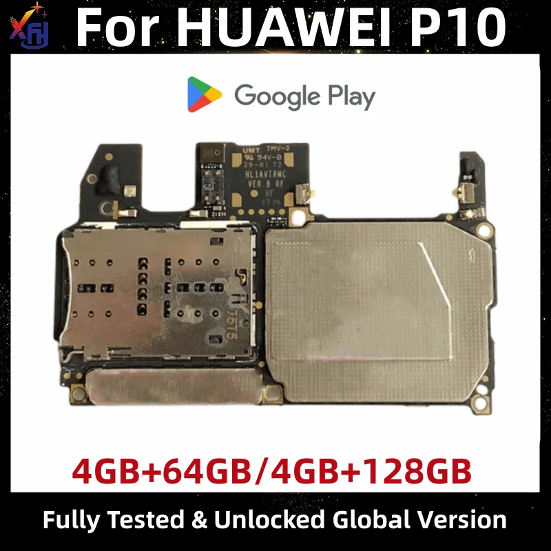 

Motherboard for HUAWEI P10, 64GB, 128GB ROM, Unlocked Main Board, with Kirin 960 Processor