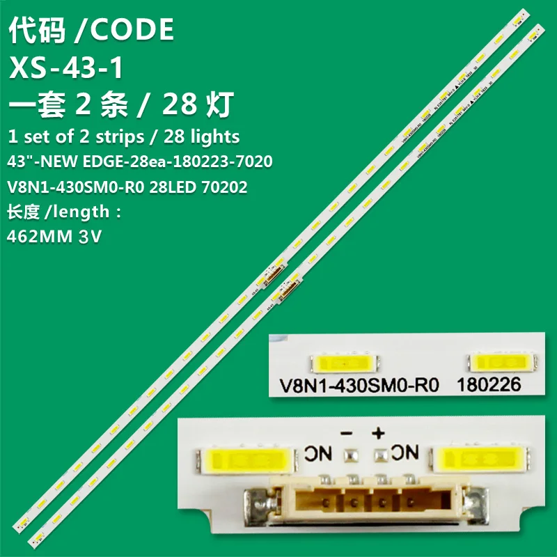 KIT 2 BARRAMENTOS LED-Fernseher UN43RU7100 UN43NU7100G