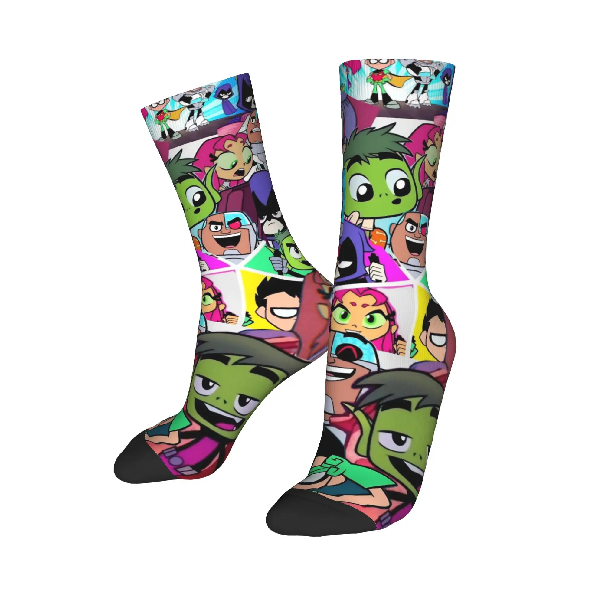 Tieners Titans Go Beast Boy Kousen Retro Sokken Vrouwen Mannen Comfortabele Sokken Lente Fietsen Aangepaste Antislip Sokken Cadeau