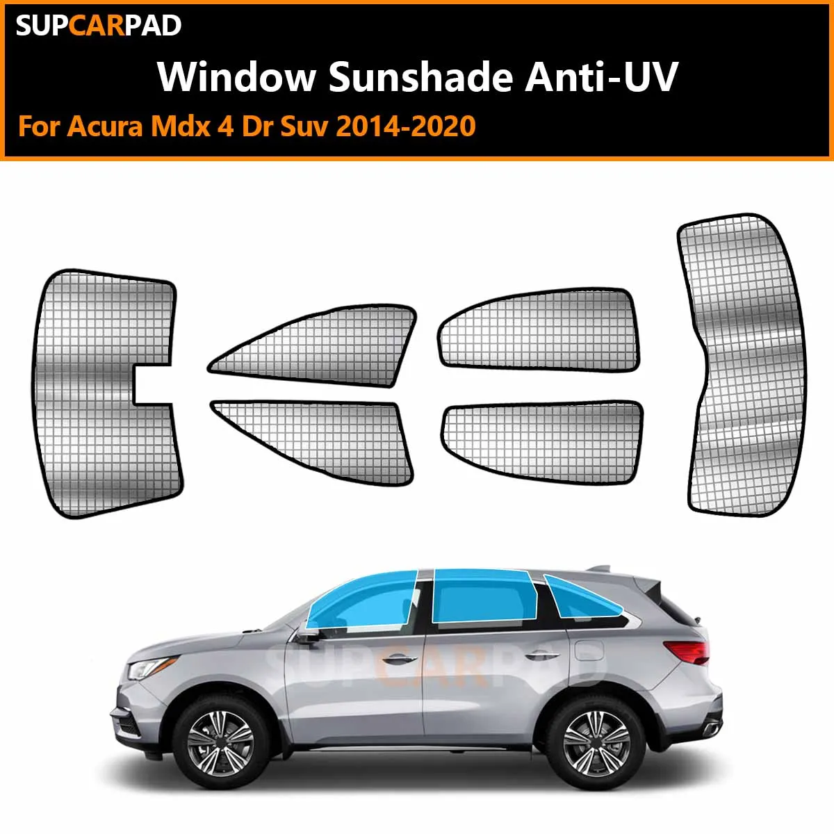 

For Acura Mdx 4 Dr Suv 2014-2020 Custom Car Window Sunshade Anti-UV Car Sun Window Visors Sunshade Covers Accessories