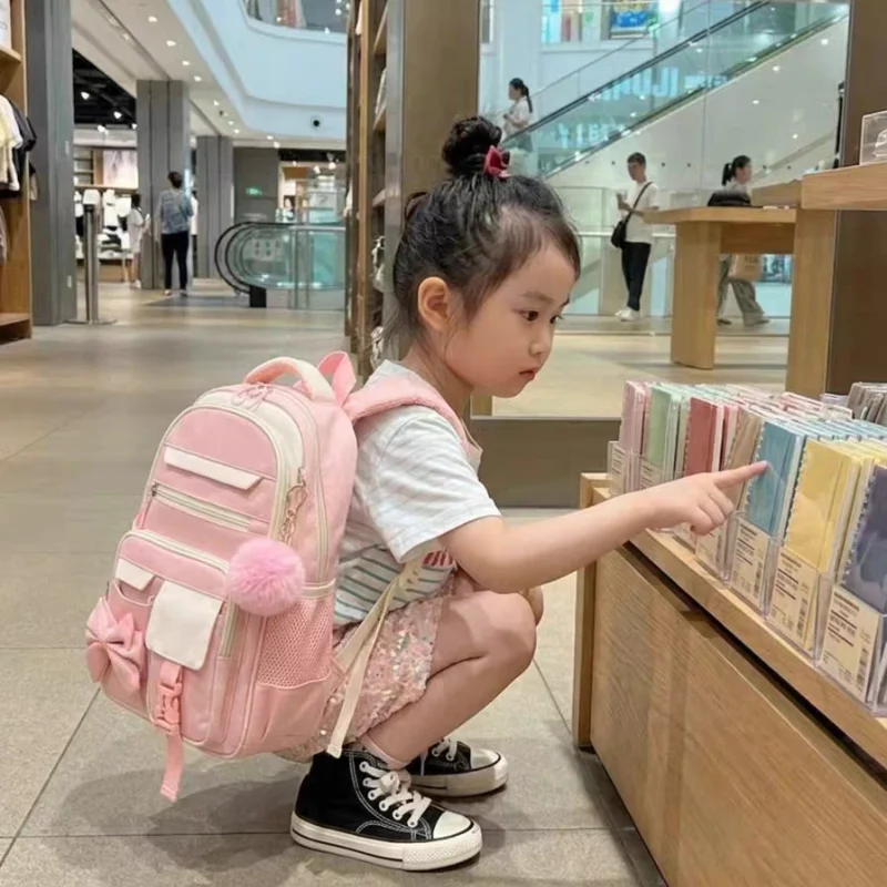 Sweet Butterfly Festival three piece backpack school students large capacity spine protection backpack pencil case lunch box set