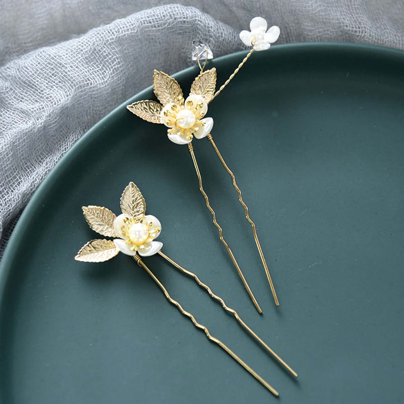 Wedding Bridal Hair Comb Hairpin Flower Leaf Style Anti-slip Beauty Headpiece for Hair DIY Accessory Hair Styling