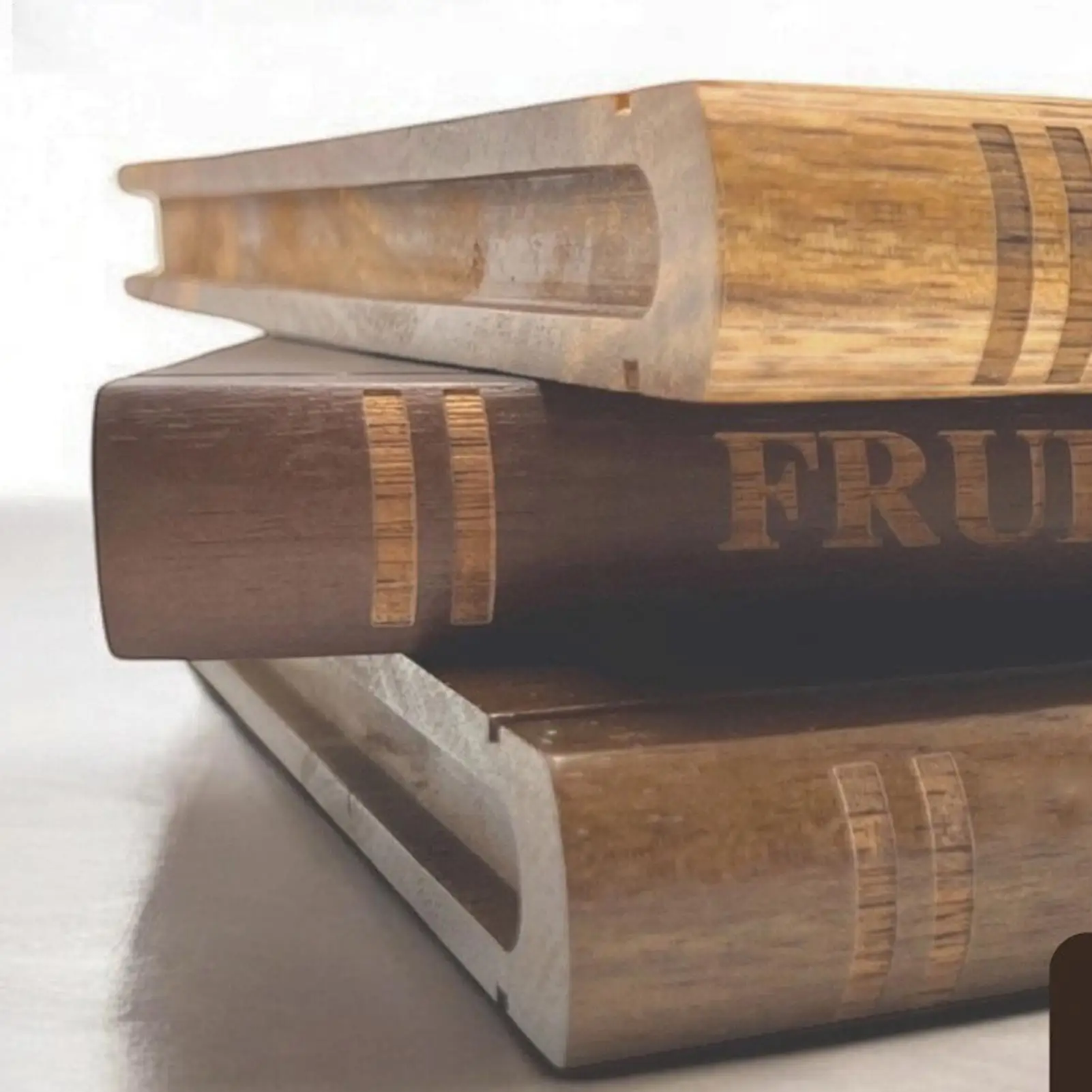 

Кухонные разделочные доски с подставкой, 3 шт./компл., деревянные разделочные доски в форме книги для сыра, мяса, фруктов, овощей