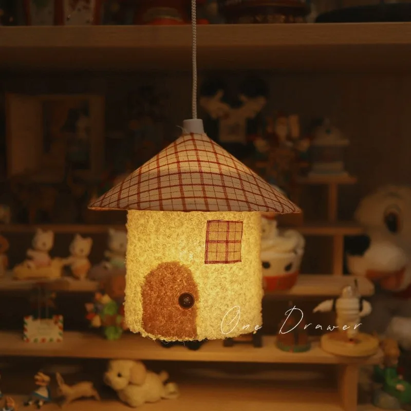 A Drawer Cute House-shaped Night Light Chandelier Handmade DIY Material Packaging Decorative Ornaments Perfect New Year Gift
