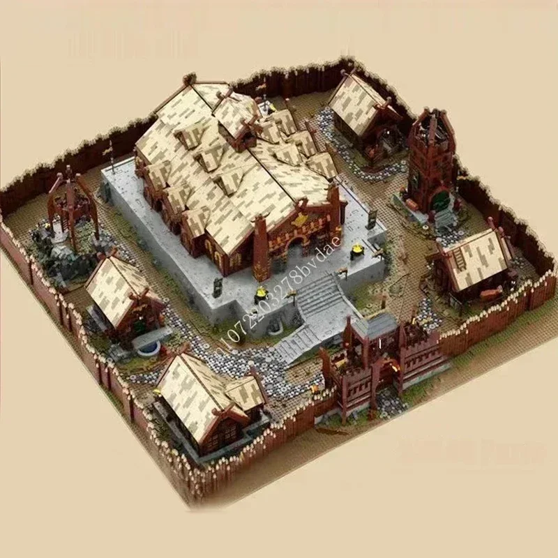 23240PCS MOC UCS Rings Movie Series Ultimate Edoras Rohan Town DIYAssembly Puzzle CityArchitecture Birthday Christmas Gift Ages