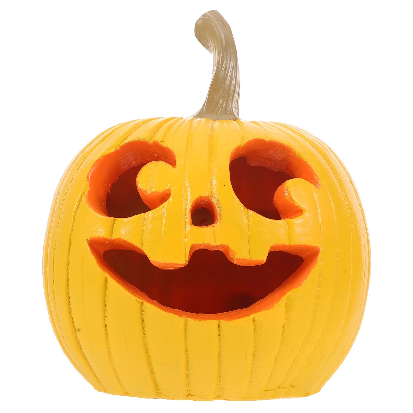

Halloween Resin Pumpkin Statue Unique Design Small Tabletop Decor for Party Fall Thanksgiving Reusable Lifelike Details