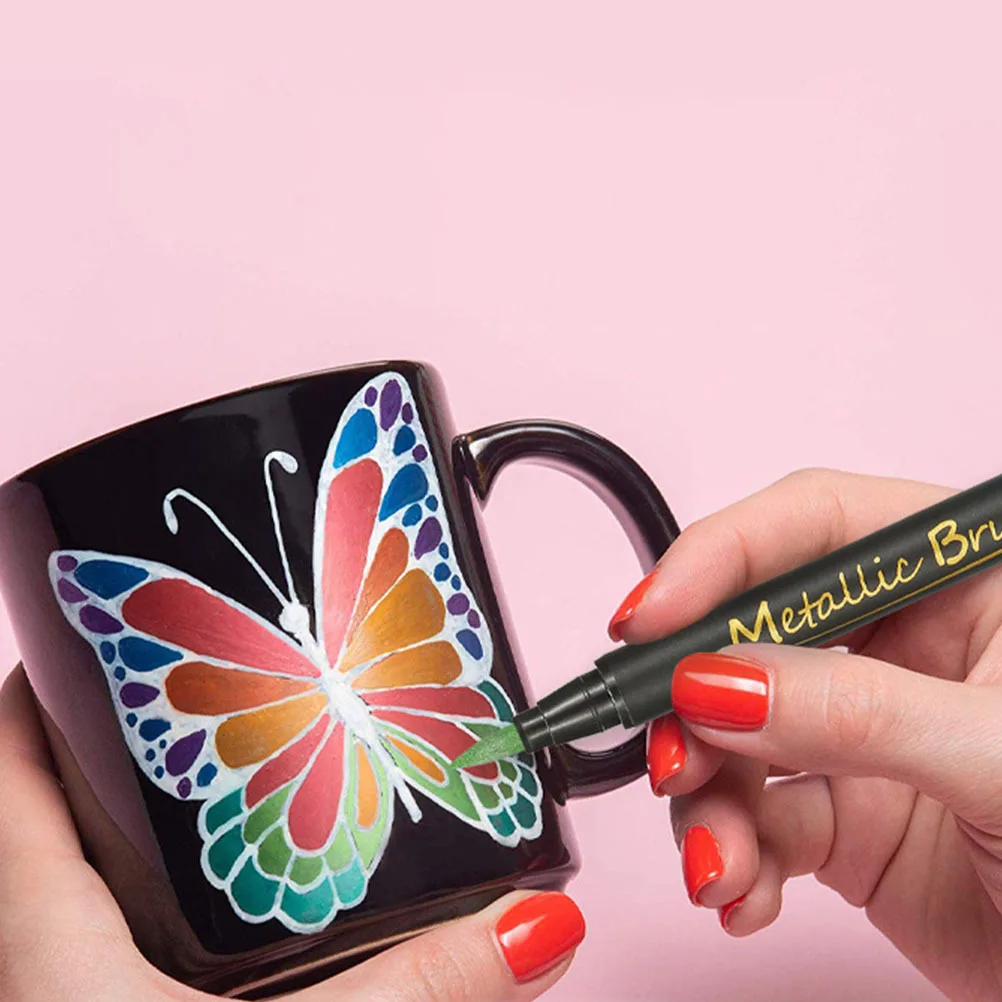 

10 шт. красочные маркеры, многофункциональные металлические маркеры, портативные профессиональные маркеры для рисования для заметок с иллюстрацией граффити