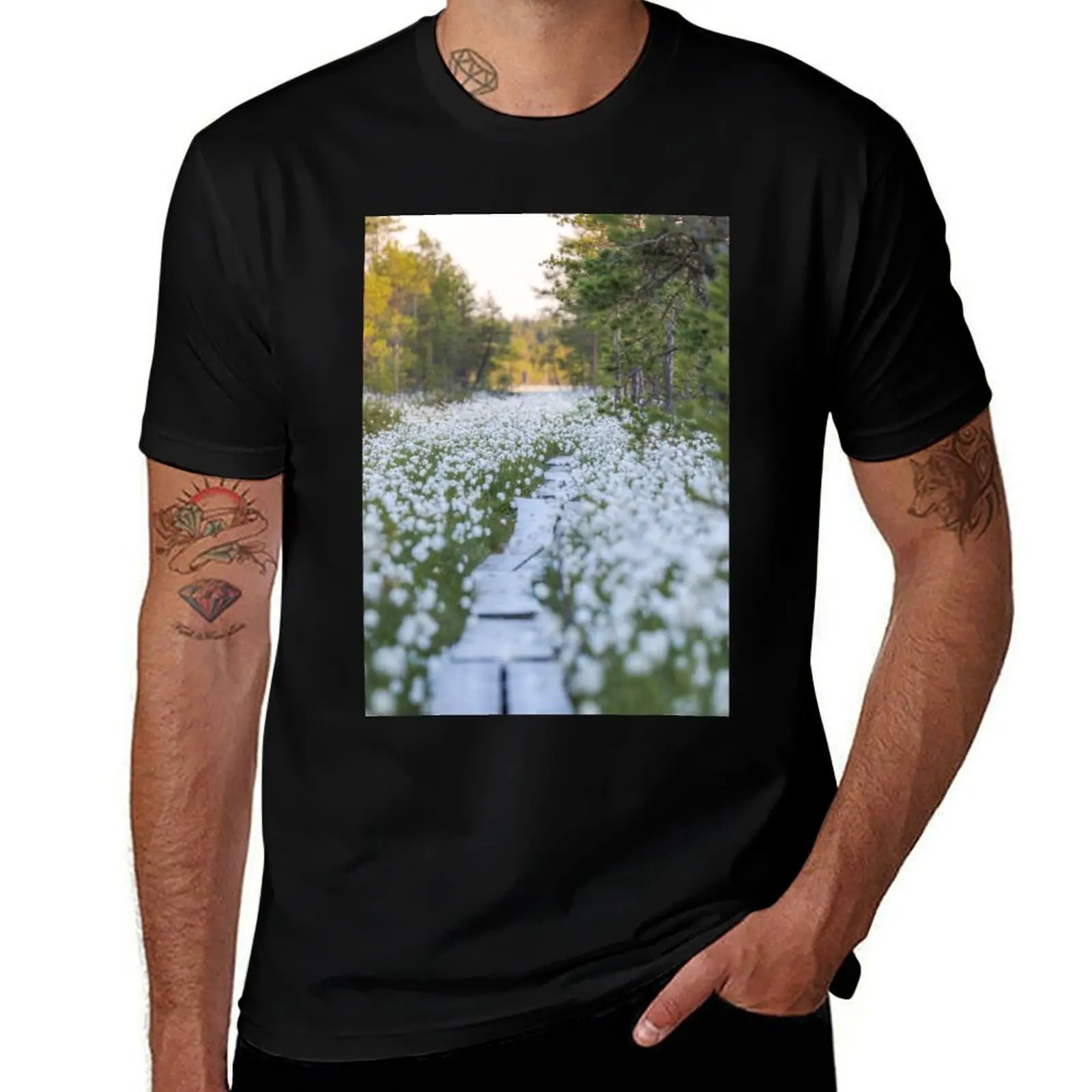 Marsh landscape T-Shirt Dry Fit Athletic Short Sleeve Shirt T-Shirt